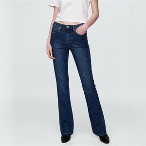 {GAP} "Baby Boot Mid Rise in Dark Wash" Bootcut Stretch Denim Jeans